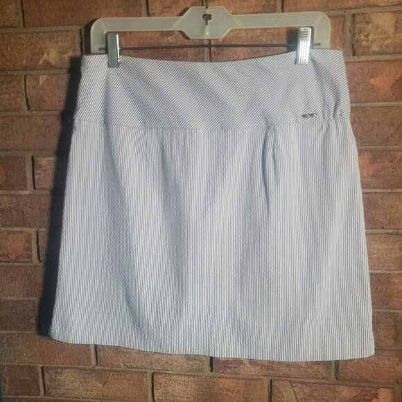 S.C. & CO. Ladies' Tummy Control Skort - White/Med Blue Stripe (blue shorts) -M - Picture 5 of 12